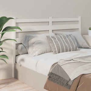 vidaXL Bed Headboard White 126x4x100 cm Solid Wood Pine