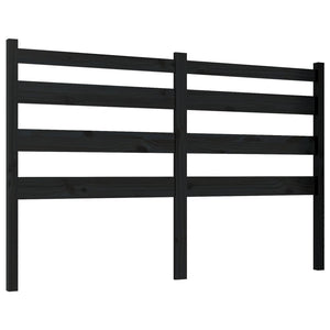 vidaXL Bed Headboard Black 156x4x100 cm Solid Wood Pine