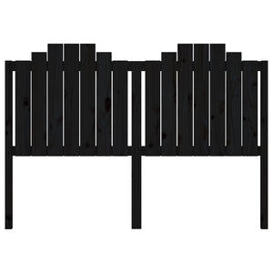 vidaXL Bed Headboard Black 166x4x110 cm Solid Wood Pine