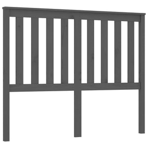 vidaXL Bed Headboard Grey 126x6x101 cm Solid Wood Pine