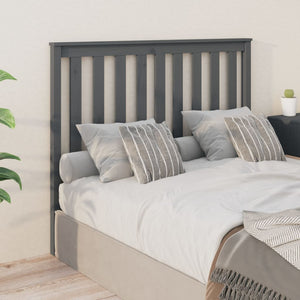 vidaXL Bed Headboard Grey 126x6x101 cm Solid Wood Pine