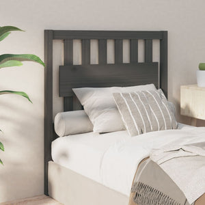 vidaXL Bed Headboard Grey 95.5x4x100 cm Solid Wood Pine