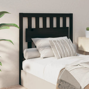 vidaXL Bed Headboard Black 95.5x4x100 cm Solid Wood Pine