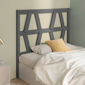 vidaXL Bed Headboard Grey 81x4x100 cm Solid Wood Pine