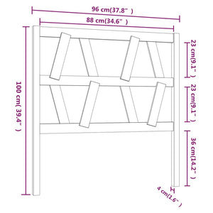 vidaXL Bed Headboard White 96x4x100 cm Solid Wood Pine