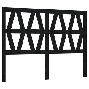 vidaXL Bed Headboard Black 126x4x100 cm Solid Wood Pine