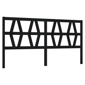 vidaXL Bed Headboard Black 206x4x100 cm Solid Wood Pine