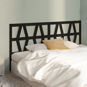 vidaXL Bed Headboard Black 206x4x100 cm Solid Wood Pine