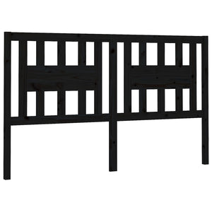 vidaXL Headboard Black 186x4x100 cm Solid Wood Pine