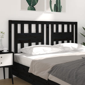 vidaXL Headboard Black 186x4x100 cm Solid Wood Pine