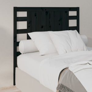 vidaXL Headboard Black 106x4x100 cm Solid Wood Pine