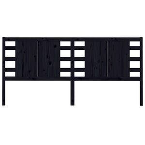 vidaXL Headboard Black 166x4x100 cm Solid Wood Pine