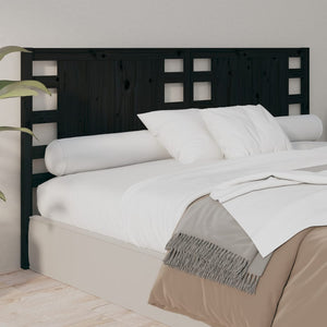 vidaXL Headboard Black 166x4x100 cm Solid Wood Pine