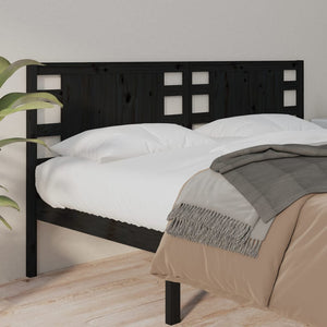 vidaXL Headboard Black 166x4x100 cm Solid Wood Pine