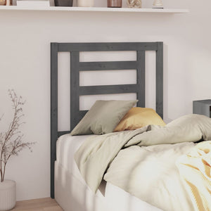 vidaXL Bed Headboard Grey 81x4x100 cm Solid Wood Pine