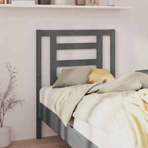 vidaXL Bed Headboard Grey 81x4x100 cm Solid Wood Pine