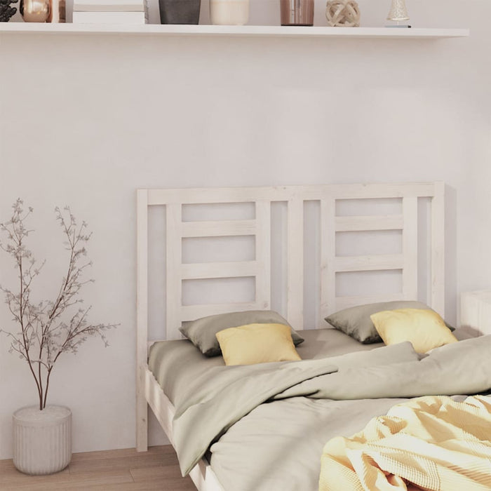 vidaXL Bed Headboard White 141x4x100 cm Solid Wood Pine