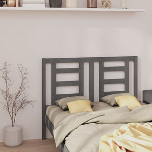 vidaXL Bed Headboard Grey 146x4x100 cm Solid Wood Pine