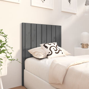 vidaXL Bed Headboard Grey 80.5x4x100 cm Solid Wood Pine