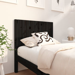 vidaXL Bed Headboard Black 95.5x4x100 cm Solid Wood Pine