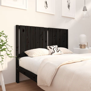 vidaXL Bed Headboard Black 125.5x4x100 cm Solid Wood Pine