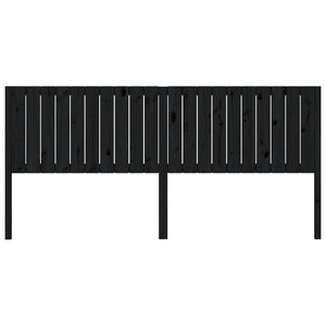 vidaXL Bed Headboard Black 205.5x4x100 cm Solid Wood Pine