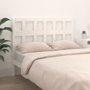 vidaXL Bed Headboard White 145.5x4x100 cm Solid Wood Pine