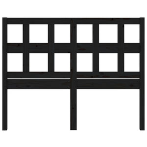 vidaXL Bed Headboard Black 145.5x4x100 cm Solid Wood Pine