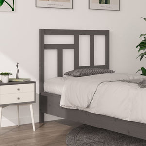 vidaXL Bed Headboard Grey 80.5x4x100 cm Solid Wood Pine