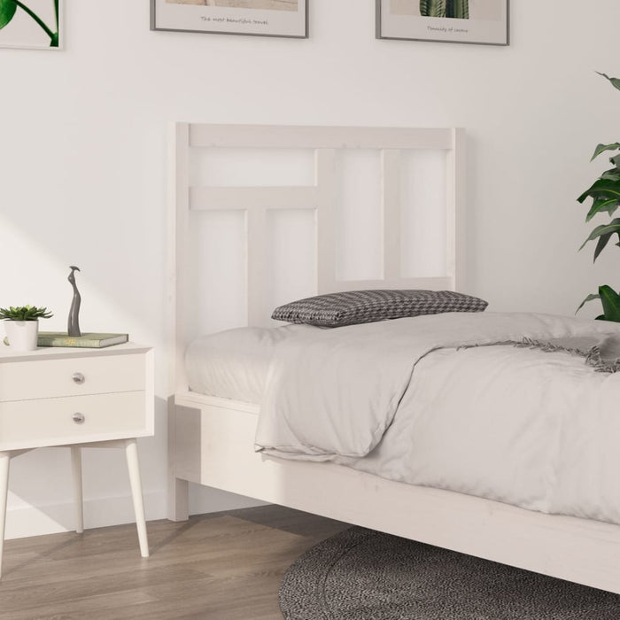 vidaXL Bed Headboard White 95.5x4x100 cm Solid Wood Pine