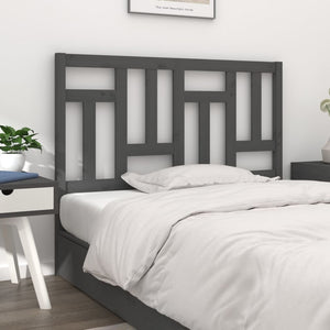 vidaXL Bed Headboard Grey 205.5x4x100 cm Solid Wood Pine