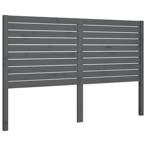 vidaXL Bed Headboard Grey 126x4x100 cm Solid Wood Pine