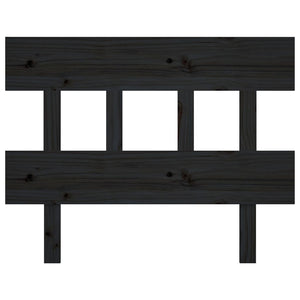 vidaXL Bed Headboard Black 78.5x3x81 cm Solid Wood Pine