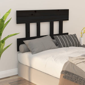 vidaXL Bed Headboard Black 78.5x3x81 cm Solid Wood Pine