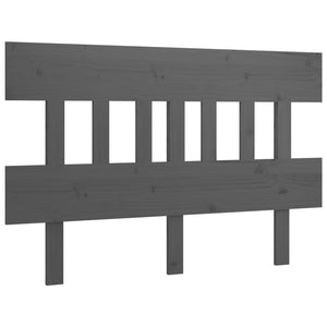 vidaXL Bed Headboard Grey 138.5x3x81 cm Solid Wood Pine