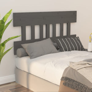 vidaXL Bed Headboard Grey 138.5x3x81 cm Solid Wood Pine