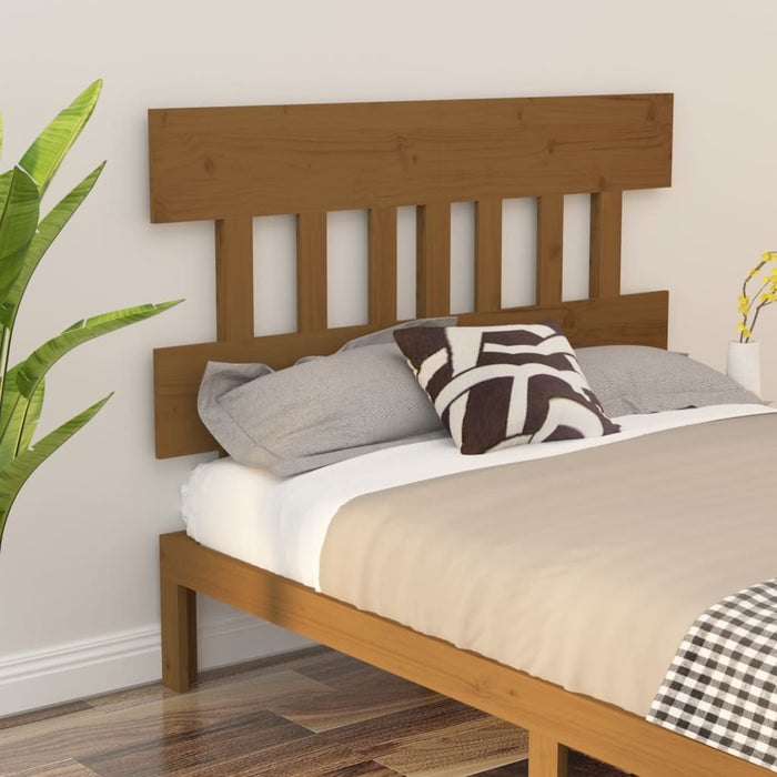 vidaXL Bed Headboard Honey Brown 143.5x3x81 cm Solid Wood Pine