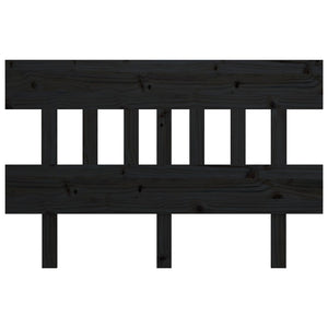 vidaXL Bed Headboard Black 143.5x3x81 cm Solid Wood Pine