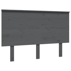 vidaXL Bed Headboard Grey 124x6x82.5 cm Solid Wood Pine