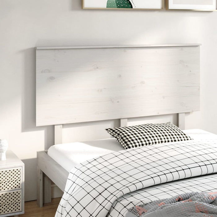 vidaXL Bed Headboard White 144x6x82.5 cm Solid Wood Pine