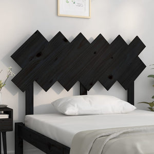 vidaXL Bed Headboard Black 122.5x3x80.5 cm Solid Wood Pine