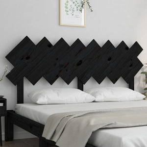 vidaXL Bed Headboard Black 159.5x3x80.5 cm Solid Wood Pine