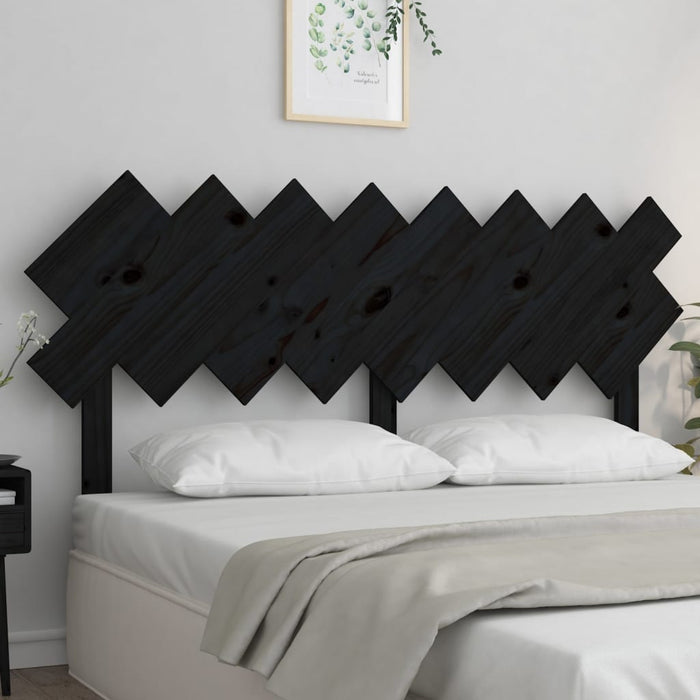 vidaXL Bed Headboard Black 159.5x3x80.5 cm Solid Wood Pine