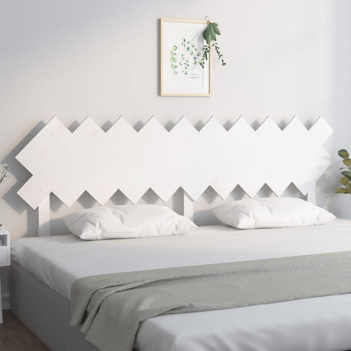 vidaXL Bed Headboard White 196x3x80.5 cm Solid Wood Pine