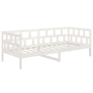 vidaXL Day Bed White Solid Wood Pine 90x200 cm