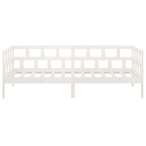 vidaXL Day Bed White Solid Wood Pine 90x200 cm