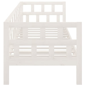 vidaXL Day Bed White Solid Wood Pine 90x200 cm