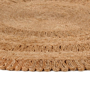 vidaXL Area Rug Hand-braided Jute 150 cm Round