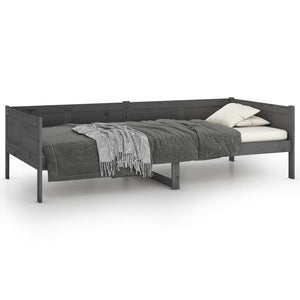 vidaXL Day Bed Grey Solid Wood Pine 90x200 cm