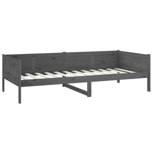 vidaXL Day Bed Grey Solid Wood Pine 90x200 cm